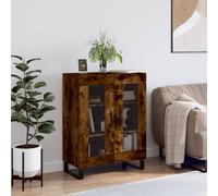 Vidaxl Buffet Chêne Fumé 69,5x34x90 Cm Bois D'ingénierie Multicolore