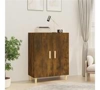 vidaXL Buffet Chêne fumé 70x34x90 cm Bois d'ingénierie817327 Brun G