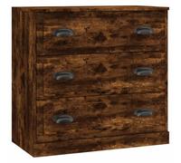 Vidaxl Buffet Chêne Fumé 70x35,5x67,5 Cm Bois D'ingénierie Multicolore