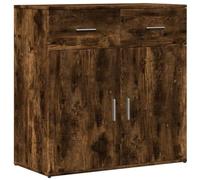 vidaXL Buffet 840524 chêne fumé en bois d'ingénierie 79x38x80 cm Marron