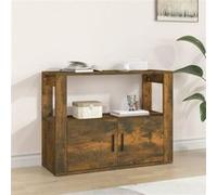 vidaXL Buffet Chêne fumé 80x30x60 cm Bois d'ingénierie819457 Marron G
