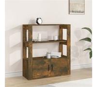 Vidaxl Buffet Chêne Fumé 80x30x90 Cm Bois D'ingénierie Marron