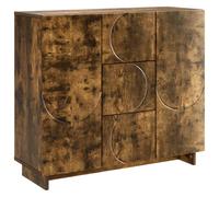 vidaXL Buffet Chêne fumé 85,5 x 31 x 75 cm Bois d'ingénierie
