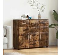 vidaXL Buffet Chêne fumé 88,5 x 30,5 x 73 cm Bois d'ingénierie