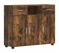 vidaXL Buffet Chêne fumé 88.5 x 30.5 x 73 cm Bois d'ingénierie, Organisateurs stylés, Meuble Moderne pour Salon, Solutions de Rangement, armoires contemporaines, idées Design minimalistes