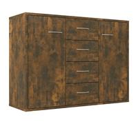 Vidaxl Buffet Chêne Fumé 88x30x65 Cm Bois D'ingénierie Marron