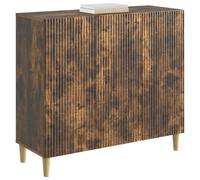 vidaXL Buffet Chêne fumé 89 x 34,5 x 80 cm Bois d'ingénierie, Salon, Buffet Vintage, Unité de Rangement en Bois, Multi-Usage, Cabinet Intérieur Chic, Grand Espace