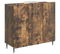 vidaXL Buffet Chêne fumé 89 x 34,5 x 82 cm Bois d'ingénierie, Buffet Moderne, Meuble rectangulaire, Chic pour Salon, Armoire Fonctionnelle avec Grand Espace