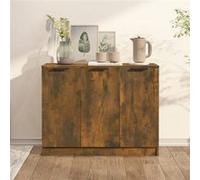 vidaXL Buffet Chêne fumé 90,5x30x70 cm Bois d'ingénierie817024 Brun G