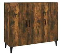 vidaXL Buffet chêne fumé 90x34x80 cm Bois d'ingénierie