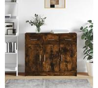 Vidaxl Buffet Chêne Fumé 91x28x75 Cm Bois D'ingénierie Marron