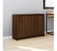Vidaxl Buffet Chêne Marron 102x33x75 Cm Aggloméré Marron