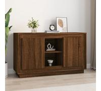 vidaXL Buffet, Armoire Latérale avec 6 Compartiments, Placard avec Porte, Meuble de Rangement Salle de Séjour, Moderne, Chêne Marron Bois d'Ingénierie