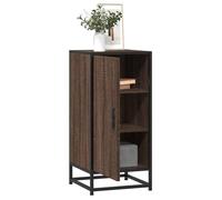vidaXL Buffet chêne marron 35,5x35x76 cm bois d'ingénierie et métal, meuble de rangement, meuble de rangement de cuisine, 848943