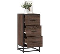 Vidaxl Buffet Chêne Marron 35,5x35x76 Cm Bois D'ingénierie Et Métal Multicolore
