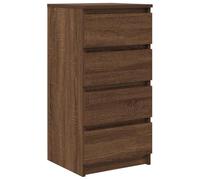 vidaXL Buffet chêne Marron 37,5x35x76 cm Bois d'ingénierie, Meuble de Rangement, Meuble de Rangement de Cuisine, Meuble de Rangement de Salon