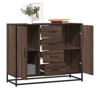 vidaXL Buffet chêne marron 92x35x76 cm Bois d'ingénierie