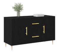 vidaXL Buffet Chêne noir Bois d'ingénierie 100×36×60 cm - Noir pour salle à manger