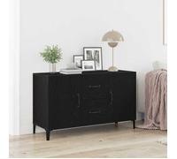 vidaXL Buffet en chêne noir – 2 tiroirs, 2 étagères – Design moderne – 100 x 36 x 60 cm