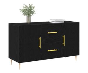 vidaXL Buffet Chêne Noir 100 x 36 x 60 cm Bois d'ingénierie | Cette belle finition en chêne noir s'intègre super bien dans une déco moderne,