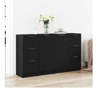 vidaXL Buffet Chêne noir 120 x 30 x 70 cm Bois d'ingénierie 3333072