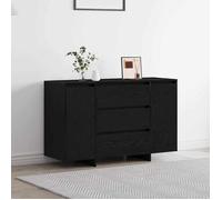 vidaXL Buffet bas Chêne noir 120x40,5x75 cm 3 tiroirs 2 étagères finition mate