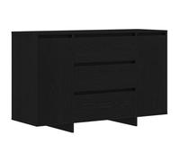 Buffet Bas - vidaXL - Chêne Noir - 120x40.5x75 cm - 3 Tiroirs - 2 Étagères - Finition Mate