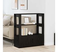 vidaXL Buffet Chêne Noir 30 x 80 x 90 cm Bois d'ingénierie, Rangement Salon, Buffet rectangulaire, Meuble Moderne, Organisateur d'intérieur, Solution Pratique