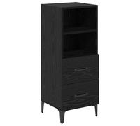 Vidaxl Buffet Chêne Noir 34 X 34,5 X 90 Cm Bois D'ingénierie