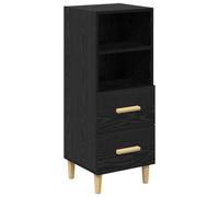 Vidaxl Buffet Chêne Noir 34 X 34,5 X 90 Cm Bois D'ingénierie