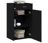 vidaXL Buffet en chêne noir – Design moderne, grand rangement, construction solide