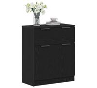 vidaXL Buffet bas Chêne noir – finition texturée, rangement spacieux, moderne