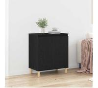 vidaXL Buffet bas Chêne noir moderne 2 portes Bois massif