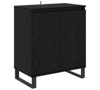 Vidaxl Buffet Chêne Noir 60 X 35 X 70 Cm Bois D'ingénierie