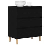 vidaXL Buffet avec tiroir Chêne Noir 60 x 35 x 70 cm Bois d'ingénierie