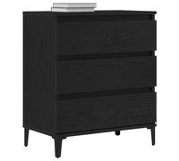 vidaXL Buffet Chêne Noir 60 x 35 x 70 cm Bois d'ingénierie | T'as beaucoup de place pour garder tes affaires bien en ordre, Fait en bois d'ingénierie résistant,