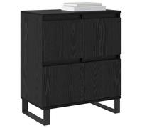 vidaXL Buffet Chêne Noir 60 x 35 x 70 cm, Rangement spacieux, Buffet rectangulaire Chic, Meuble Moderne pour la Maison, Cabinet Pratique pour Organiser