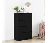 vidaXL Buffet chêne noir 60x35x98,5 cm bois d'ingénierie, armoire de rangement, armoire de couloir, armoire latérale, 861992