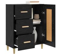 vidaXL Buffet Chêne Noir 69,5 x 34 x 90 cm Bois d'ingénierie,