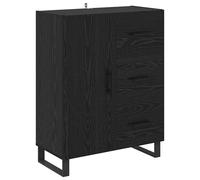 vidaXL Buffet Chêne noir 69,5 x 34 x 90 cm Bois d'ingénierie et fer