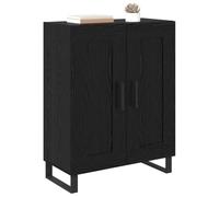 vidaXL Buffet Chêne Noir 69,5 x 34 x 90 cm Bois d'ingénierie et Fer, Buffet Moderne rectangulaire élégant, Grand Espace de Rangement, Cabinet déco pour Cuisine et Salon