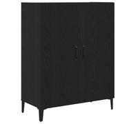 Vidaxl Buffet Chêne Noir 69,5x34x90 Cm Bois D'ingénierie Noir