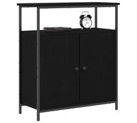 vidaXL Buffet Chêne Noir 70 x 30 x 80 cm Bois d'ingénierie | Juste ce qu'il faut pour garder tes affaires bien au chaud, Fait en vrai bois de chêne massif,