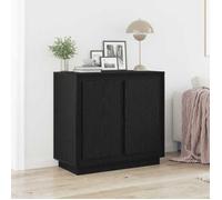 vidaXL Buffet moderne Chêne noir Bois d'ingénierie 2 portes Finition texturée Espace de rangement