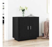 vidaXL – Buffet bas – Chêne noir – 2 portes – Design moderne – Bois massif