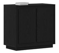 vidaXL Buffet moderne Chêne noir Bois d'ingénierie 2 portes Finition texturée Espace de rangement