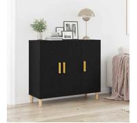 vidaXL Buffet contemporain Chêne noir, 3 portes, finition mate, grand espace de stockage