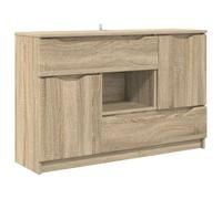 vidaXL Buffet Chêne Sonoma 100 x 30 x 65,6 Bois d'ingénierie, Salon, Rectangulaire, Design Moderne, Grande capacité de Rangement, Éclairage Lumineux, Sièges Confortables, Disposition Fonctionnelle