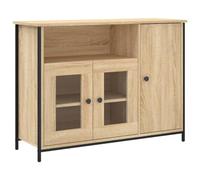 vidaXL Buffet, Meuble de Rangement avec Porte, Armoire latérale, Organisateur de Salon Maison Intérieur Chêne Sonoma Bois d'Ingénierie