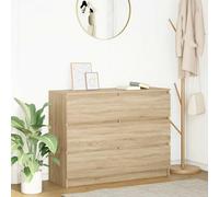 vidaXL Buffet chêne Sonoma – Bois d'ingénierie 100x35x76 cm – Meuble de rangement